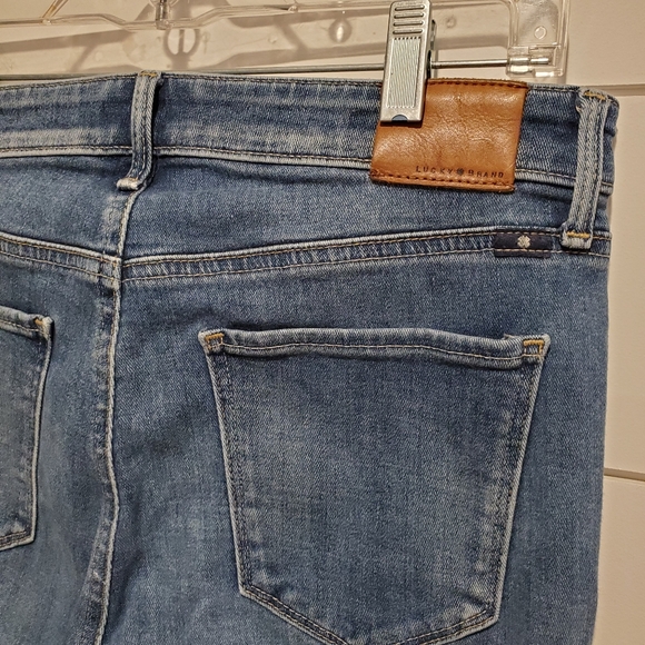 Lucky brand 8 high rise denim distressed jeans stretch pants bridgette skinny - Picture 12 of 15